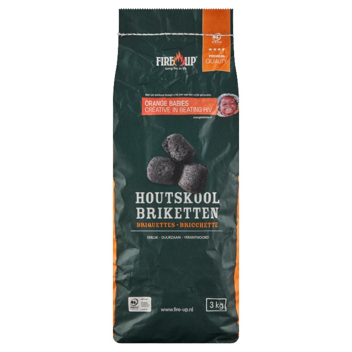 Fire-Up Houtskool Briketten 3kg