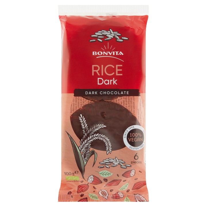 BONVITA Rice Dark Chocolate 6  Stuks 100g