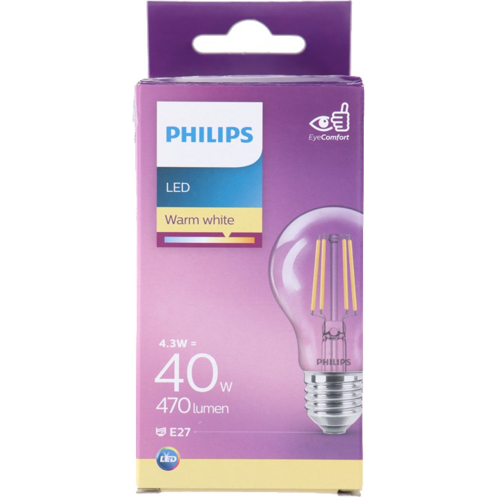 Philips Led Filament Bulb 40W E27 box