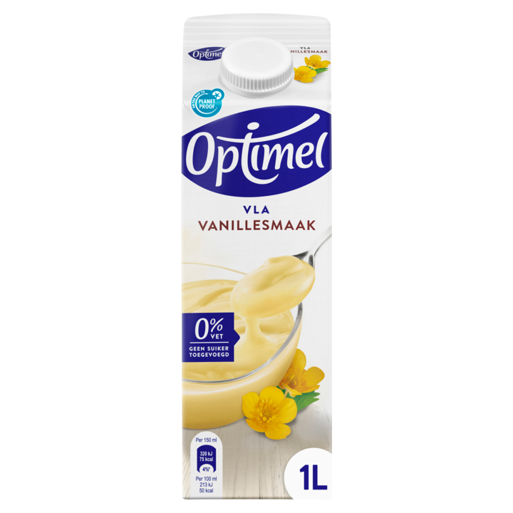 Optimel Magere vla vanillesmaak 0% vet 1L