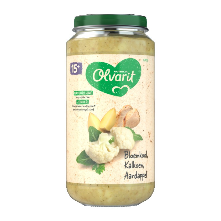 Olvarit Bloemkool Kalkoen Aardappel 15+ Maanden 250g