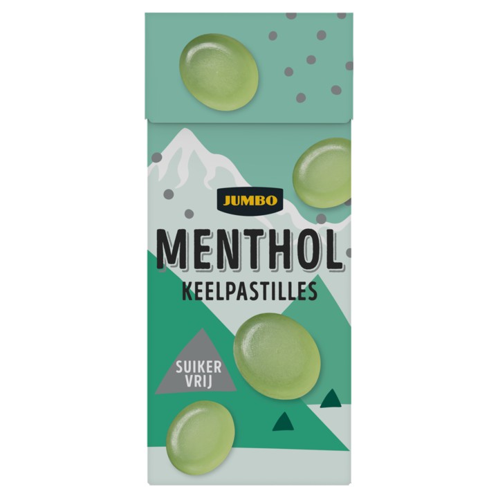 Jumbo Menthol Keelpastilles Suikervrij 100g