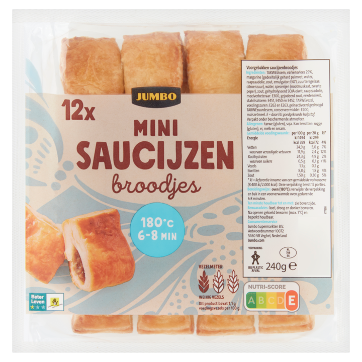 Jumbo - Mini Saucijzenbroodjes - 12 Stuks