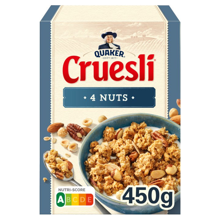 Quaker Cruesli 4 Noten 450gr