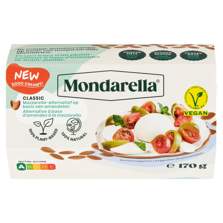 Mondarella Classic Mozzarella-Alternatief op Basis van Amandelen 170g