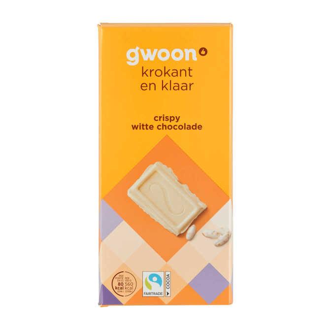 g&#039;woon Crispy Witte Chocolade 200 g