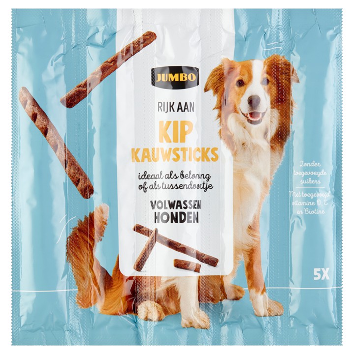 Jumbo Rijk aan Kip Kauwsticks Volwassen Honden 5 Stuks