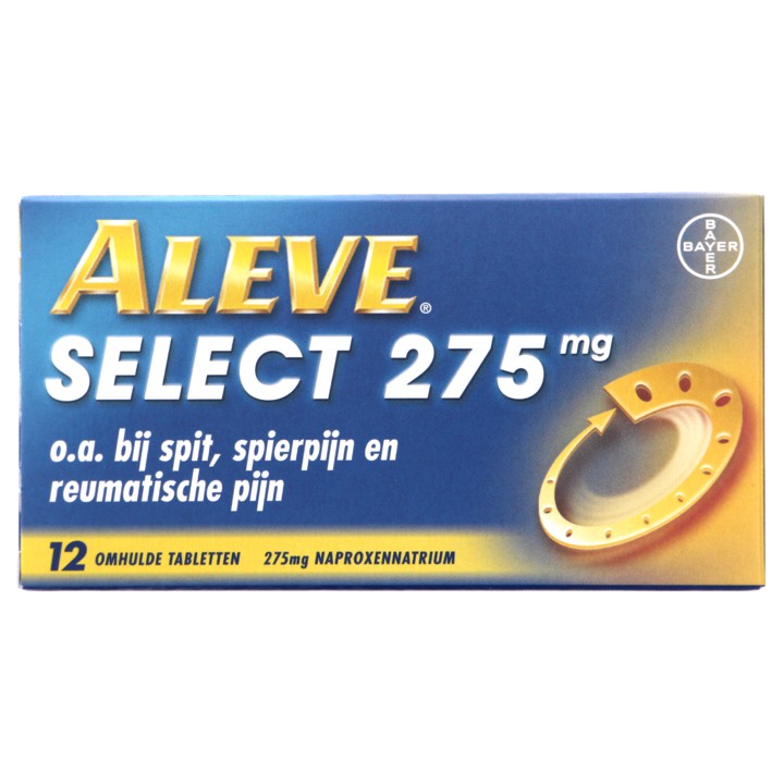 Aleve Select bij o.a. rugpijn, spierpijn en gewrichtspijn, 12 tabletten