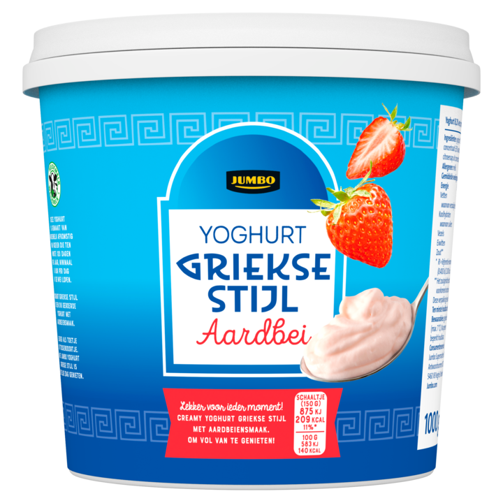 Jumbo Yoghurt Griekse Stijl Aardbei 1kg