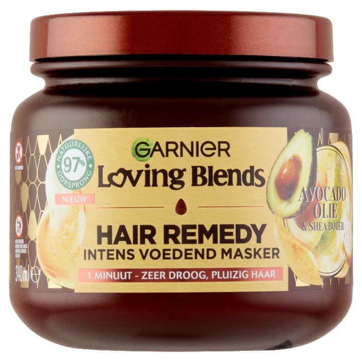 Garnier Hair Remedy Loving Blends Intens Voedend Masker Avocado Olie &amp; Shea Boter 340ml