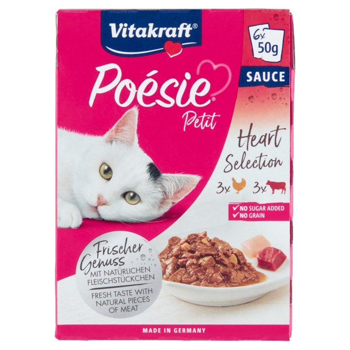 Vitakraft Po&amp;eacute;sie Petit Sauce Heart Selection 6 x 50g