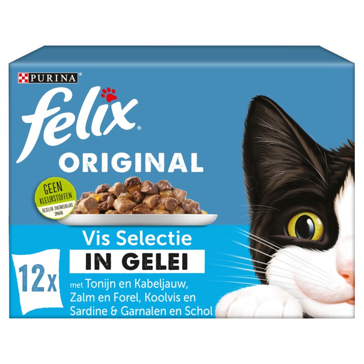 FELIX&amp;reg; Original Vis Selectie in Gelei Kattenvoer 12x85g