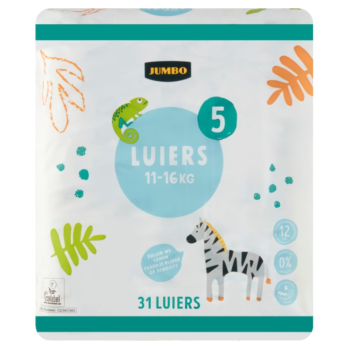 Jumbo Luiers Maat 5 11-16 kg 31 Stuks