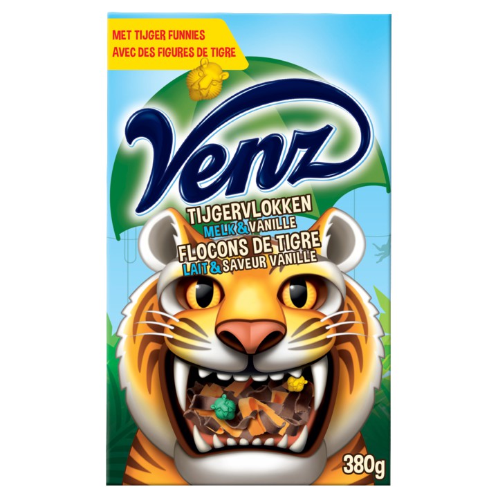 Venz Rimboe tijger vlokken melk/vanille 200g