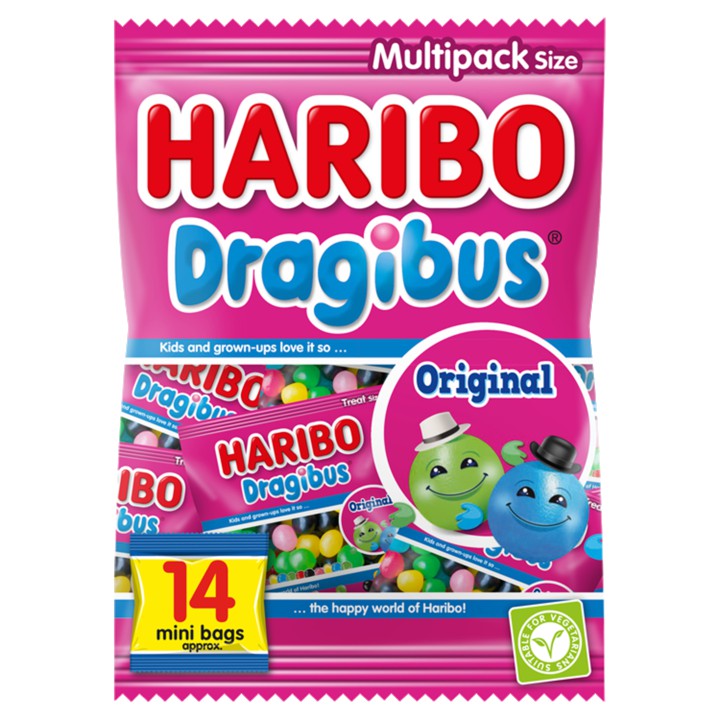 Haribo Dragibus Original Uitdeelzakjes 350g