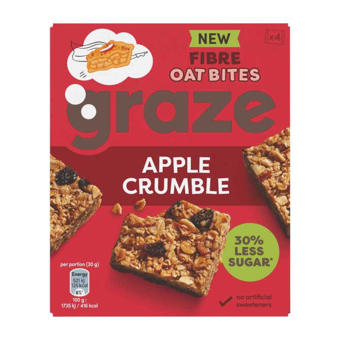 Graze Havermoutrepen apple crumble oat bites