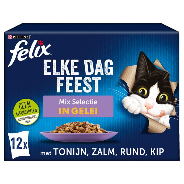 FELIX&amp;reg; Elke Dag Feest Mix Selectie in Gelei Kattenvoer 12x85g