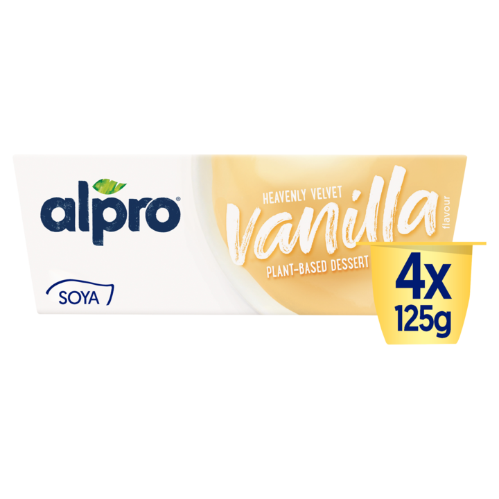 Alpro Dessert Vanille Smaak Houdbaar 4 x 125g