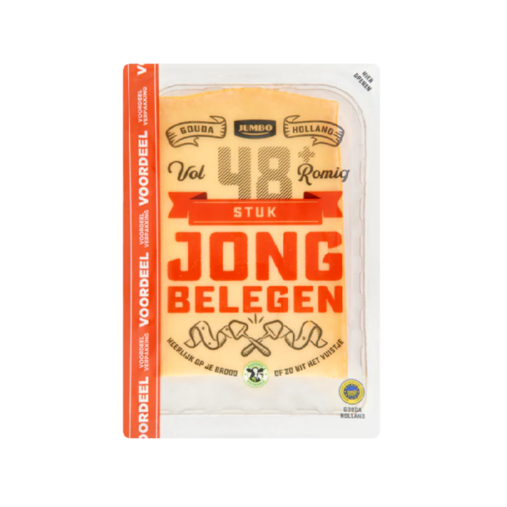 Jumbo Jong Belegen Kaas 48+ Stuk 930 g - Voordeelverpakking