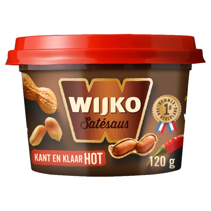 Wijko Sat&amp;eacute;saus Hot Kant en Klaar 120g