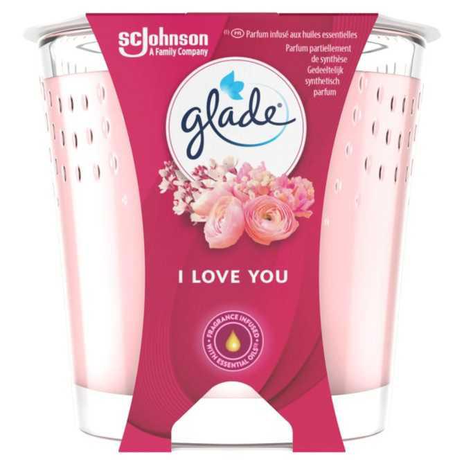 Glade geurkaars I love You