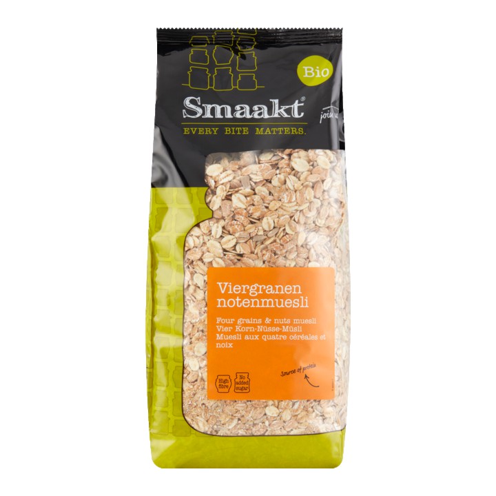 Smaakt Bio Viergranen Notenmuesli 750g