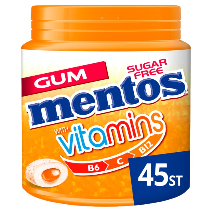 Mentos Chewing Gum with Vitamins Citrus Blend Sugar Free 45 Stuks 90g