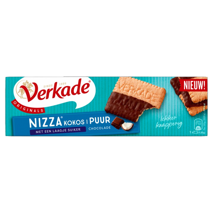 Verkade Originals Nizza Kokos Pure Chocolade 177g