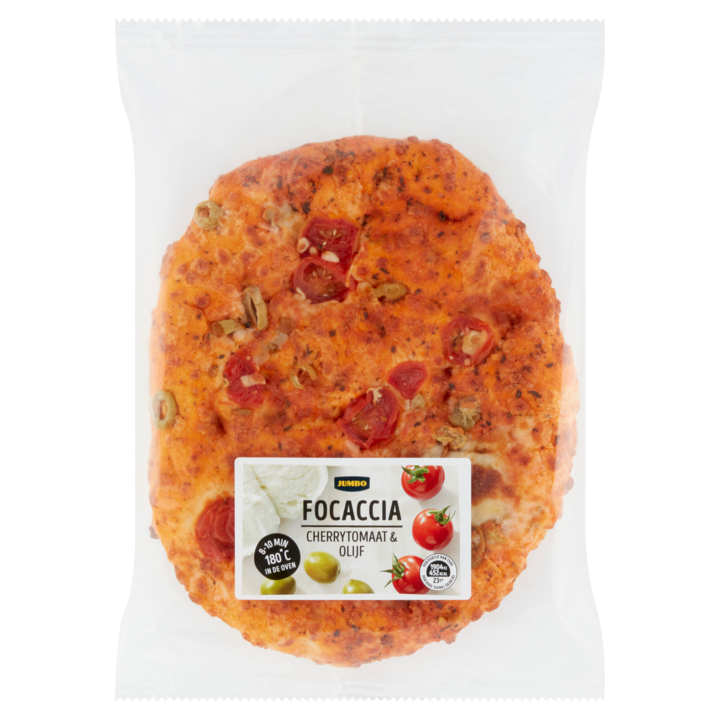 Jumbo - Focaccia - Cherrytomaat &amp;amp; Olijf - 300g