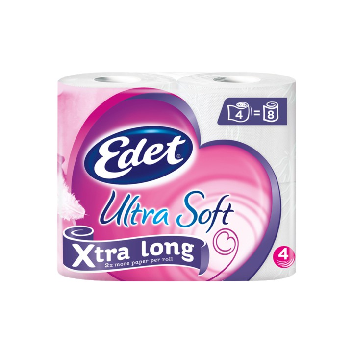 Edet Ultra Soft Xtra Long 4-Laags Toiletpapier 4 Rollen