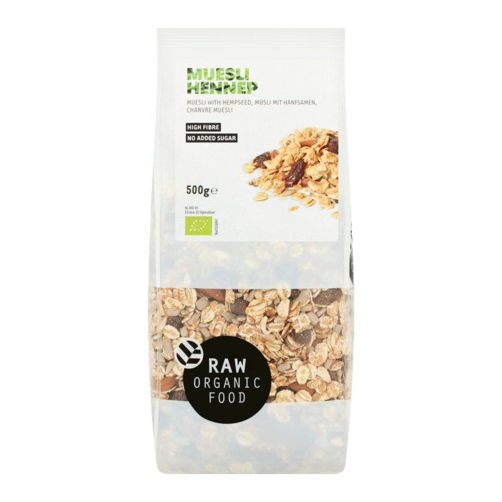 Raw Organic Food Muesli Hennep 500g