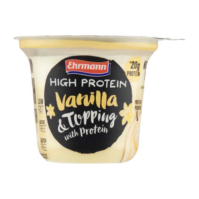 Ehrmann High protein vanilla &amp; topping