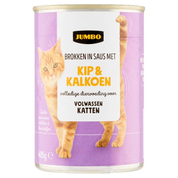 Jumbo Brokken in Saus met Kip &amp;amp; Kalkoen 405g