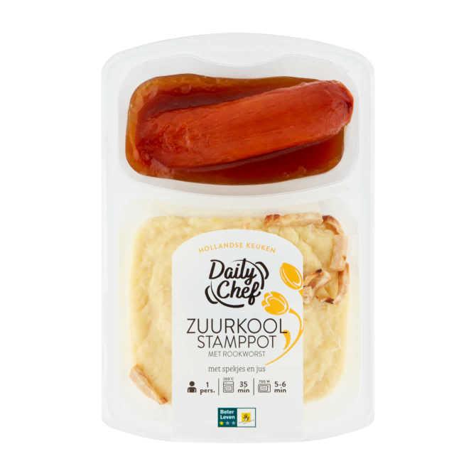 Daily Chef Zuurkool met rookworst