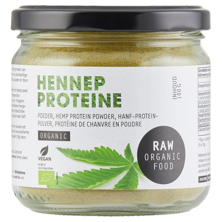 Raw Organic Food Hennep Proteine Poeder Organic 100g