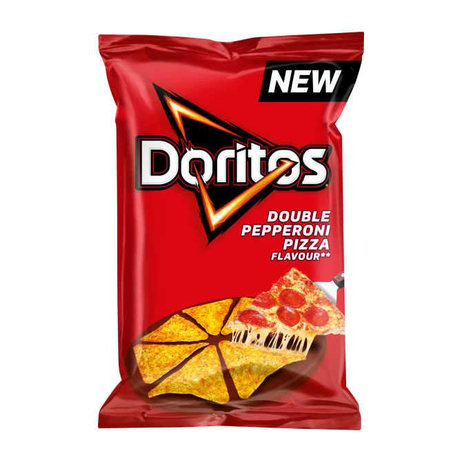 Doritos Double pepperoni pizza tortilla chips