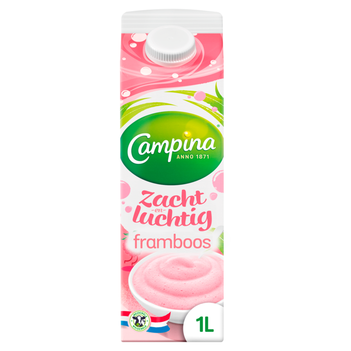 Campina Dessert Zacht en Luchtig Framboos 1L