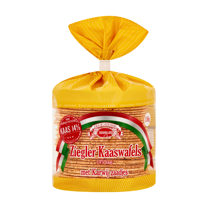 Ziegler Kaaswafels met Karwij Zaadjes 150g