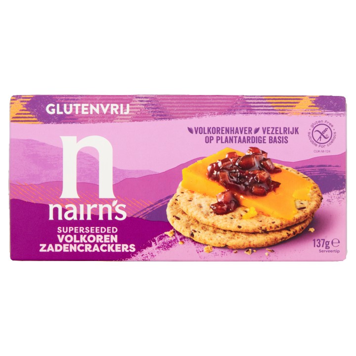 Nairn&amp;#x27;s Glutenvrij Volkoren Zadencrackers 24 Stuks 137g