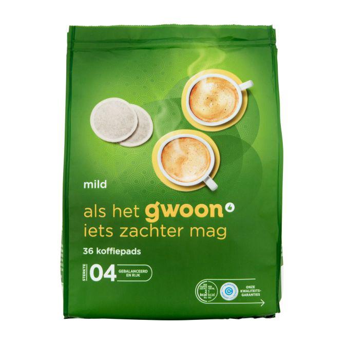 g&#039;woon Koffiepads mild