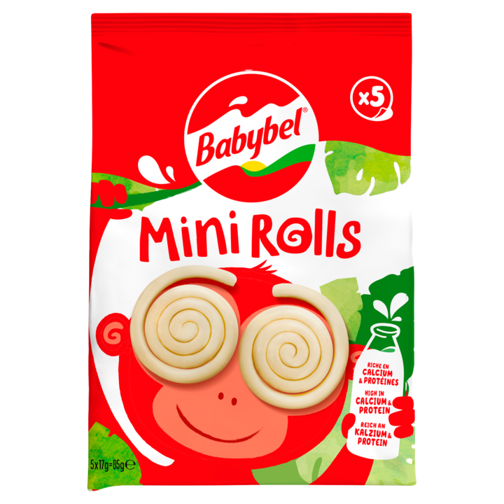 Babybel Mini Rolls Kaas Tussendoortje 35+ 5 x 17g