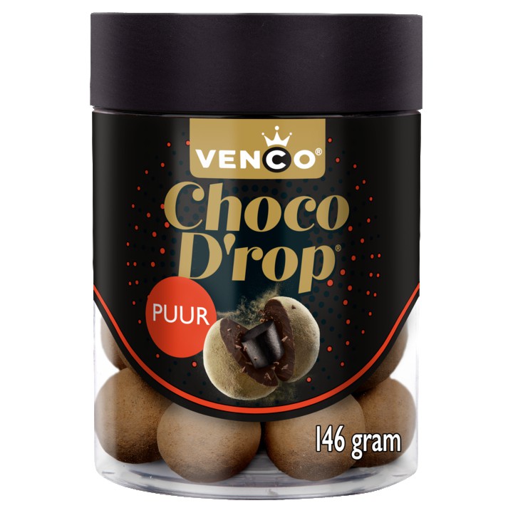 Venco Choco Drop Puur 146g