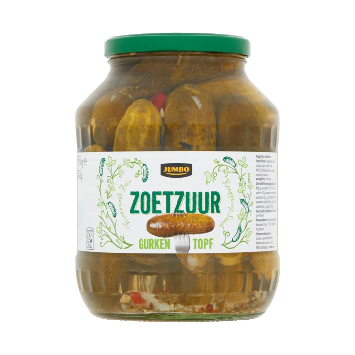 Jumbo Gurken Topf Zoetzuur 850g