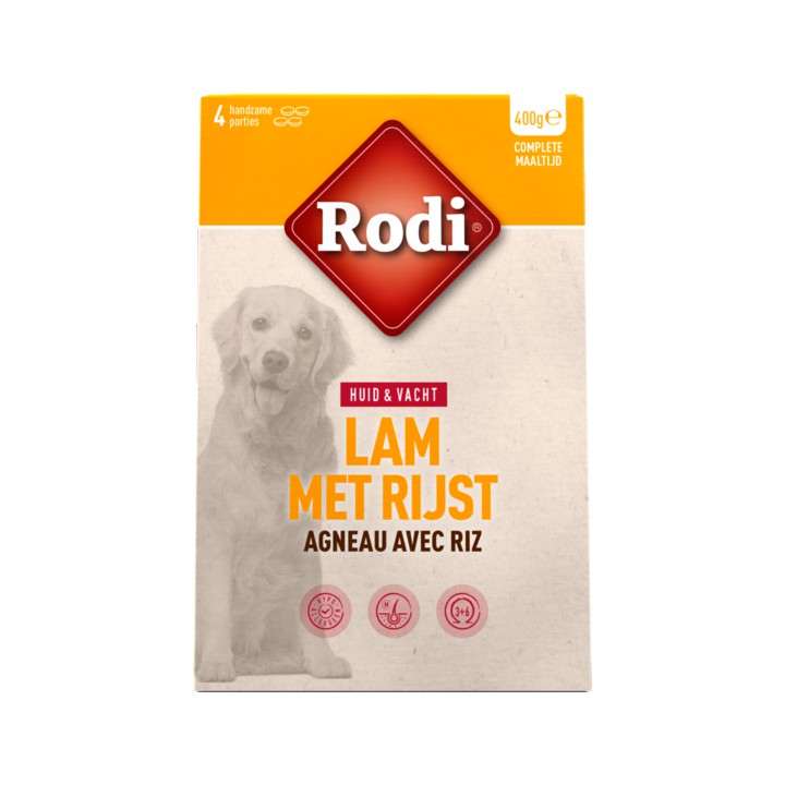 Rodi Huid &amp;amp; Vacht Lam met Rijst 400g