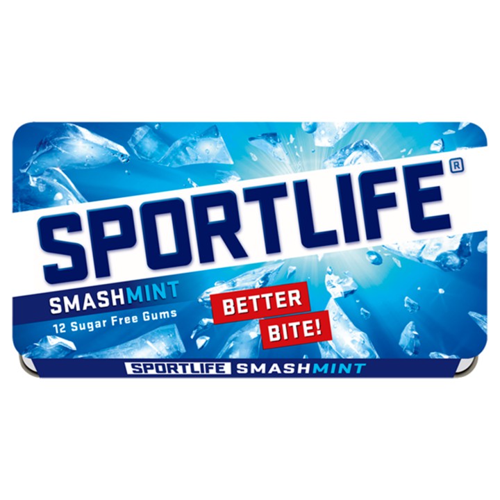 Sportlife Smashmint Suikervrije Kauwgom 12 Stuks 18g