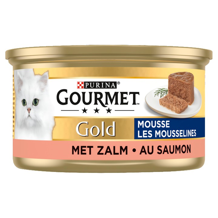 Gourmet Gold Mousse Kattenvoer nat met Zalm