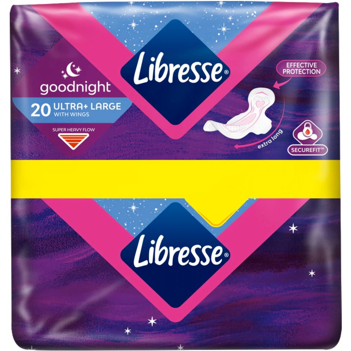 Libresse Duo Ultra Thin Goodnight Wings Maandverband 18 Stuks