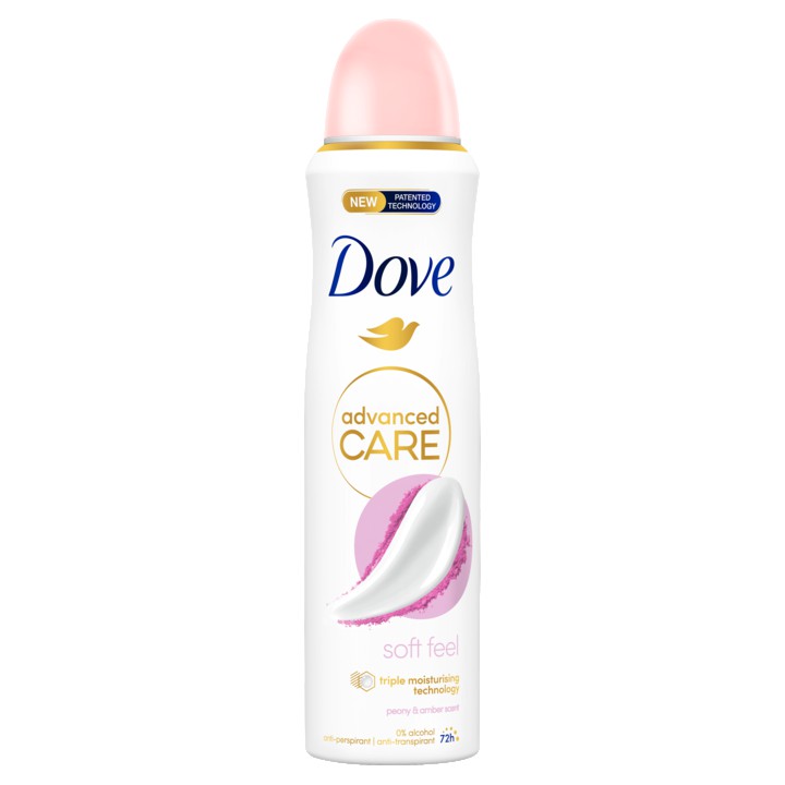 Dove Advanced Care Soft Feel Peony &amp;amp; Amber Scent Anti-Transpirant 150ml