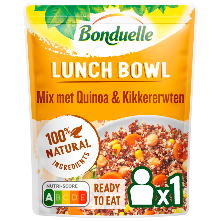 Bonduelle Lunch Bowl Wortel, kikkererwten, ma&amp;iuml;s, quinoa 250g