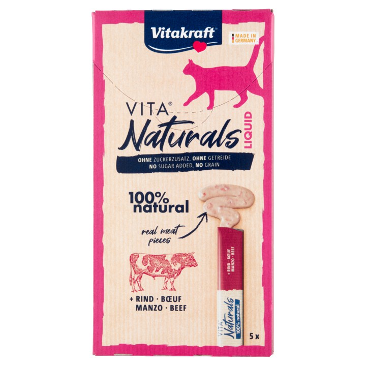 Vitakraft Vita Naturals Liquid Beef 5 x 15g